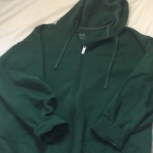 Green zip up hoodie